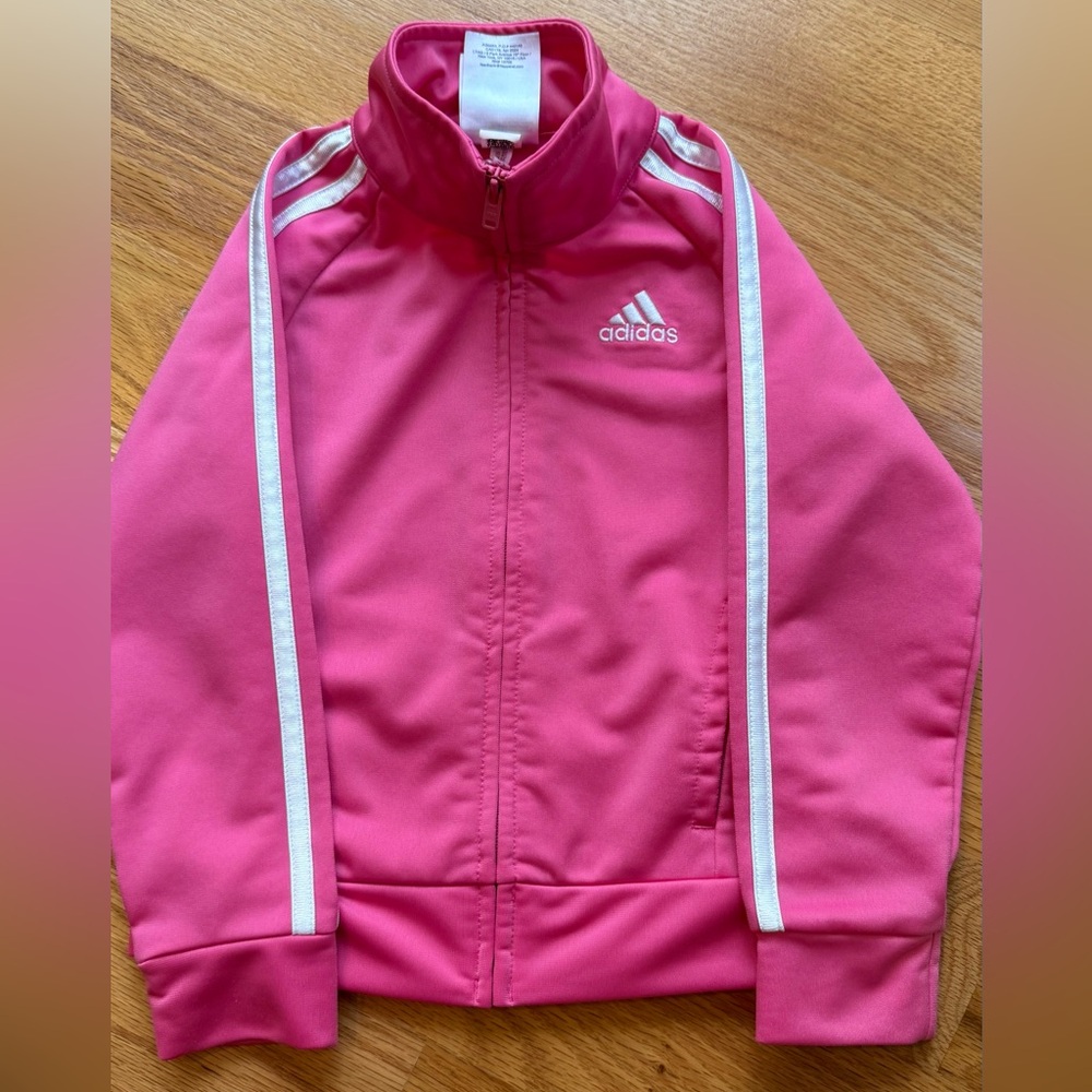 Adidas Kids Pink Warm Up Set - Picture 3 of 7